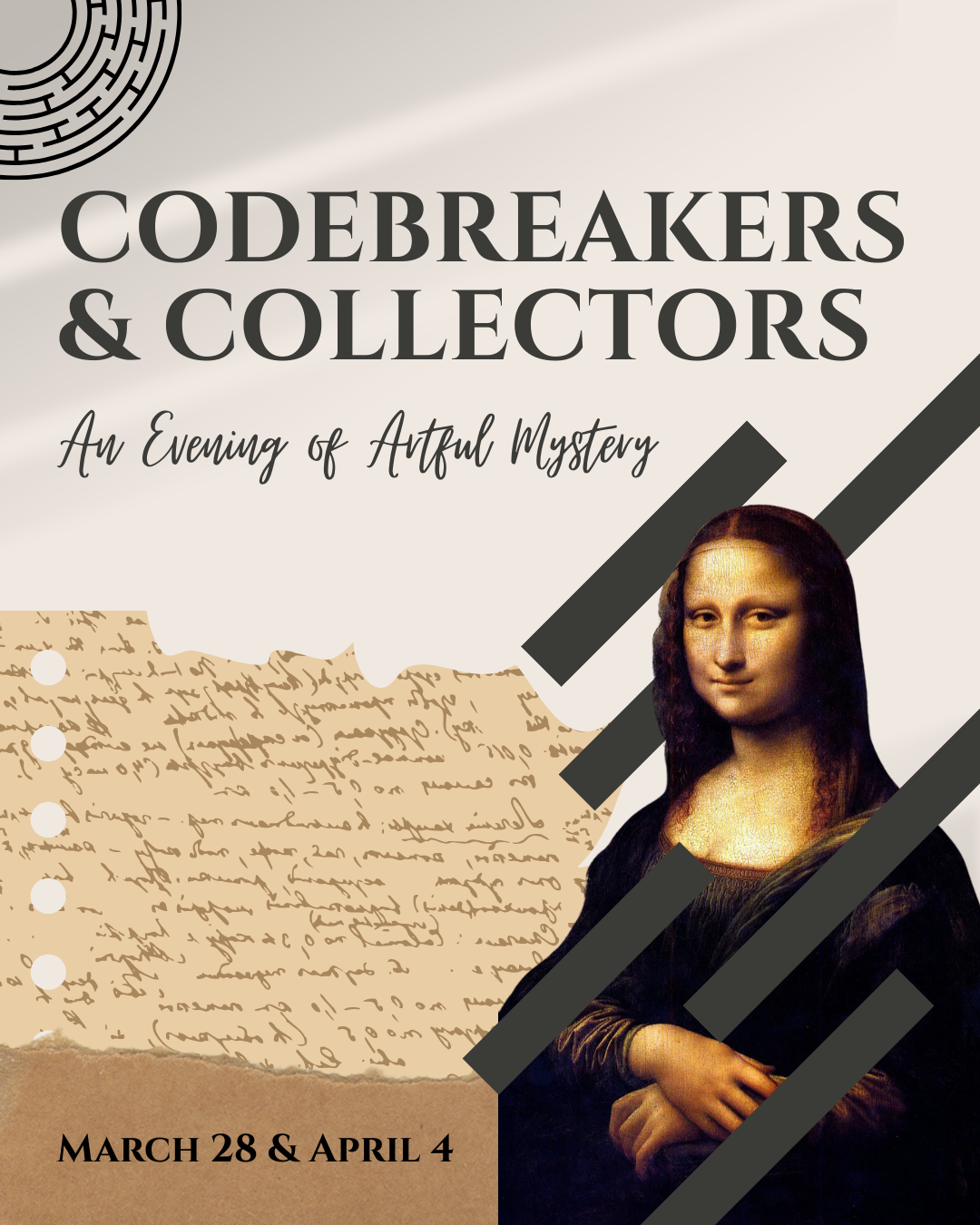 Codebreakers & Collectors: An Evening of Artful Mystery poster